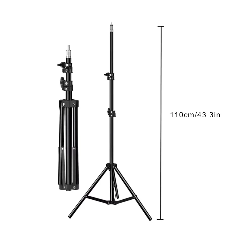 12-inch Foldable LED Ring Light With 110cm Tripod Stand , Adjustable 3 Light Modes CRI95+ for Photography,  Live Stream, Makeup