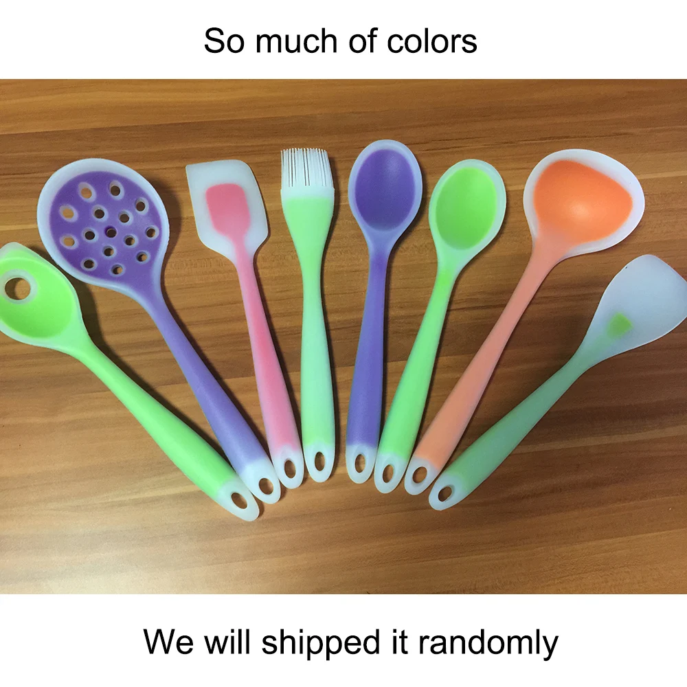 Cookware Nylon And Food Grade Silicone Kitchen Cooking Tools Spatula And Spoon Cooking Utensils Kitchenware 9 Style 1pc