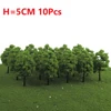 10pcs 5cm HO OO Scale Model Trees Train Railroad Layout Diorama Wargame Park Scenery Miniature Tree Landscape Decoration 3