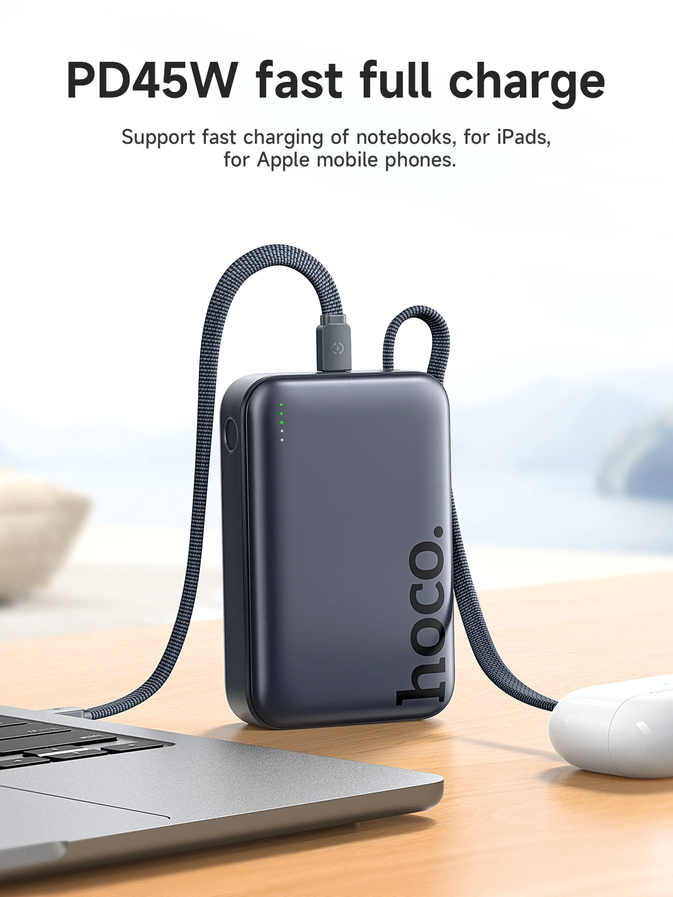 HOCO Q44A 20000mAh 45W Magnetic Wireless Power Bank with USB-C
