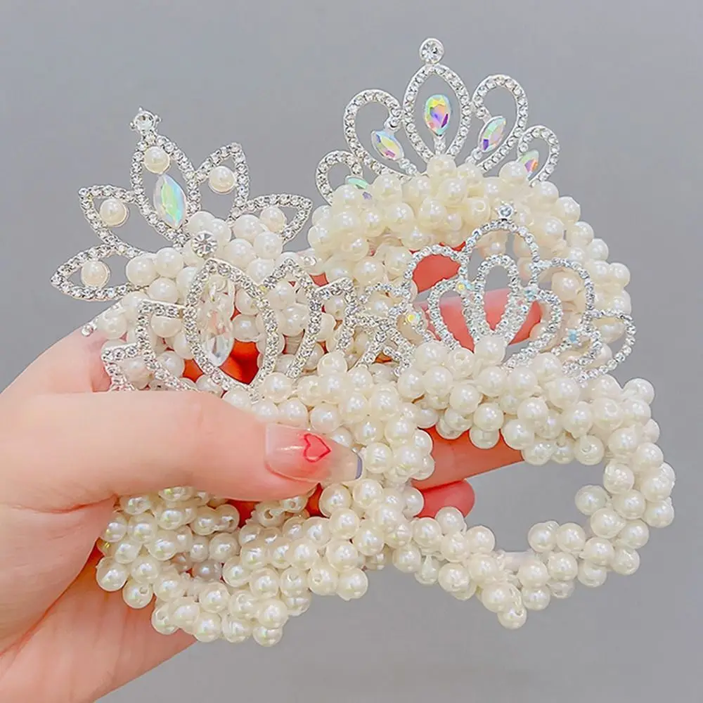 Tanio 2 sztuk moda Pearl korona księżniczka śliczne dzieci elastyczne