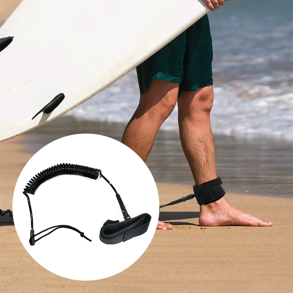 5.5mm Surfboard Leash TPU Surfing Stand Up Coiled Paddle Board Strap