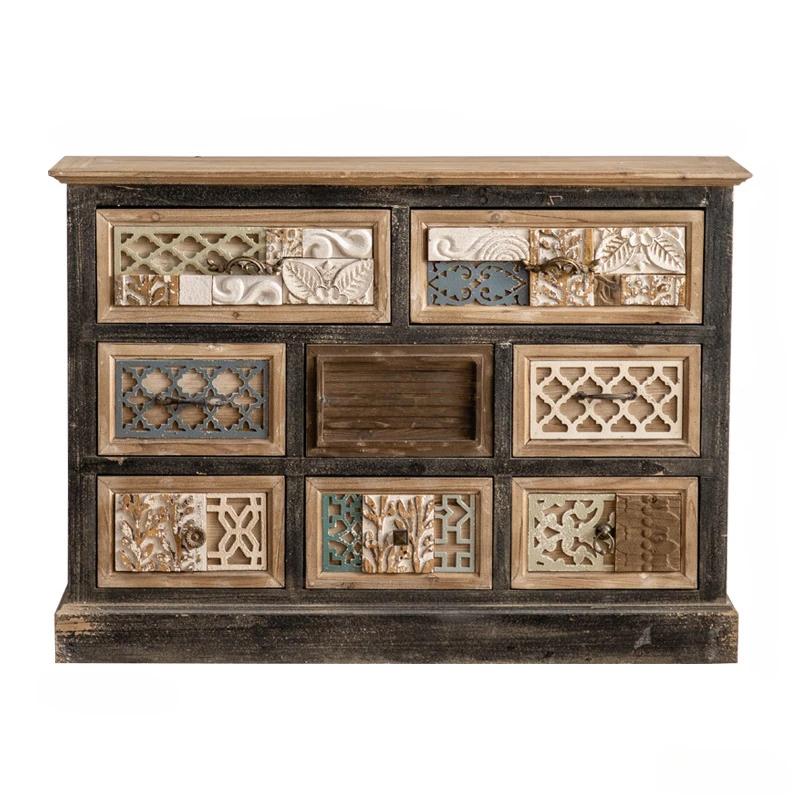 

Living Room Chest of Drawers Storage Vintage Drawer Entrance Entrance American Distressed Locker