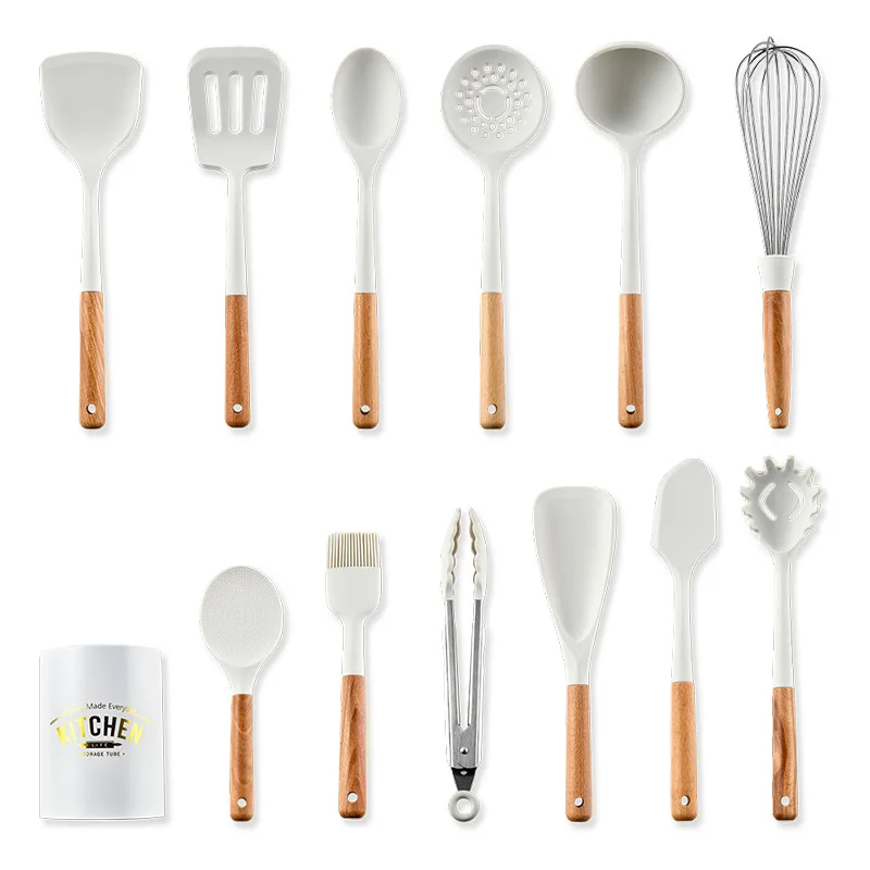 23pcs Cooking Utensils Set, 12 Kitchen Utensils, 5 Small Colanders, 5 Large  Colanders, 1 Small Scraper, Silicone Cooking Tools S - AliExpress