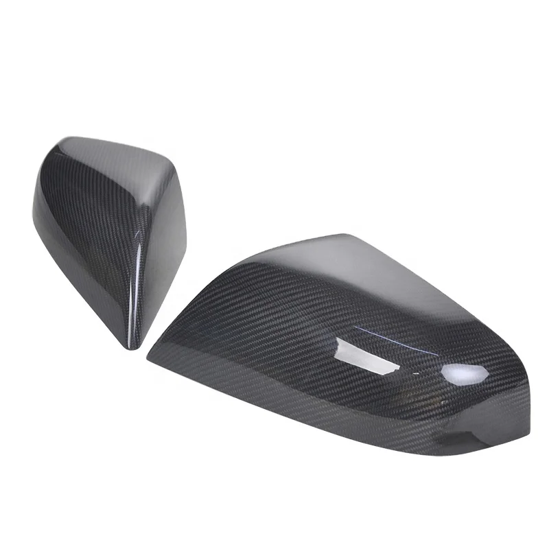 

2PCS Car Carbon Fiber Rear View Mirror Housing Side Wing Rear Mirror Cover For Tesla model S 2014-2017
