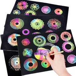22 pçs educacional spirograph desenho brinquedos conjunto bloqueio engrenagens & rodas régua geométrica desenho acessórios criativos crianças brinquedo