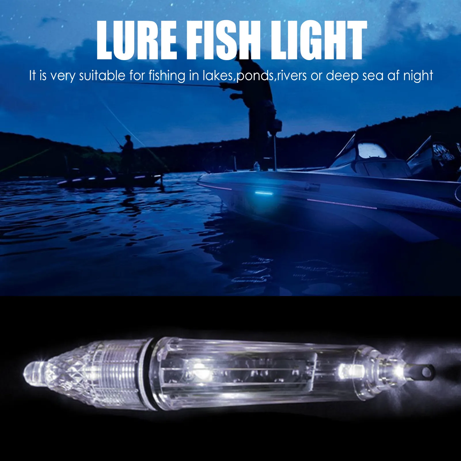 Night Fishing Light Bait Crappie Luring Light Fishing Light Attractants  Fishing Finder Light With Strong Pulling And Watertight - AliExpress