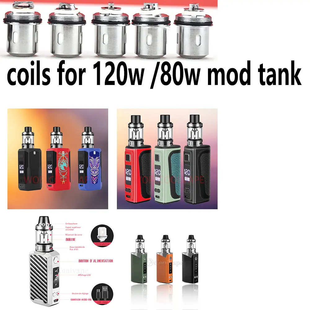 

5pcs /10pcs/15pcs/20pcs replacement Coils For Electronic Cigarette 80w/120w Box Mod Kit 0.3ohm Vape Core Head Coil