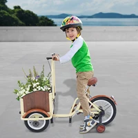Vente de liquidation : Tricycle pour enfants avec panier, vélo à trois roues réglable pour enfants avec roues de sécurité pour les jeux en plein air et les courses 3