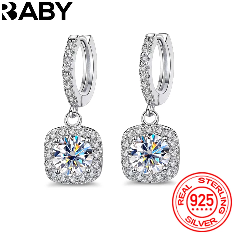 

Серьги-гвоздики женские круглые из серебра 6,5 пробы, 1.0ct, 925 мм