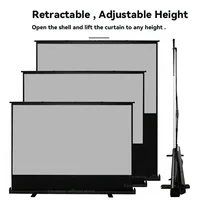 Universal Portable Floor Standing Pull Up Projection Screen Grey Fiber Glass for Normal / UST Projectors 4K 3D Support All Sizes - Image 3