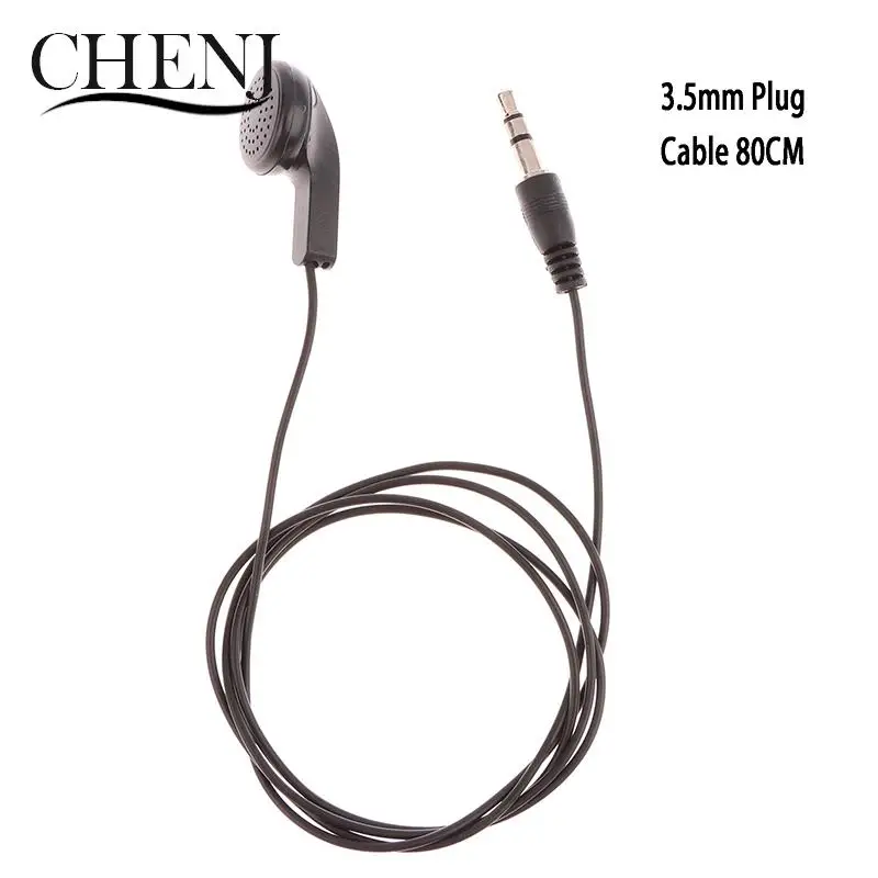 Earpiece 3.5mm Plug Single Side Headset Headphone Dual Channel Earphone for Laptop PC 1Pc wired headphones wired earbuds wired earphone wired headset