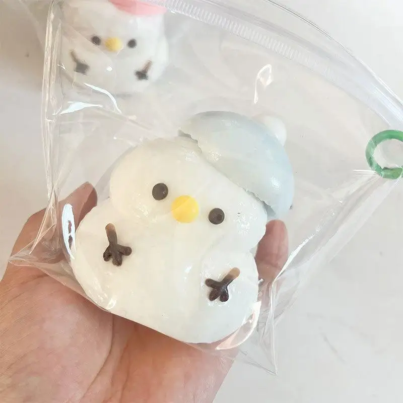 Cute Squishy Christmas Snowman Antistress Squeeze Fidget Toys Funny Soft Stress Release Adult Sensory Toys Girls Kids Toys Gifts 3