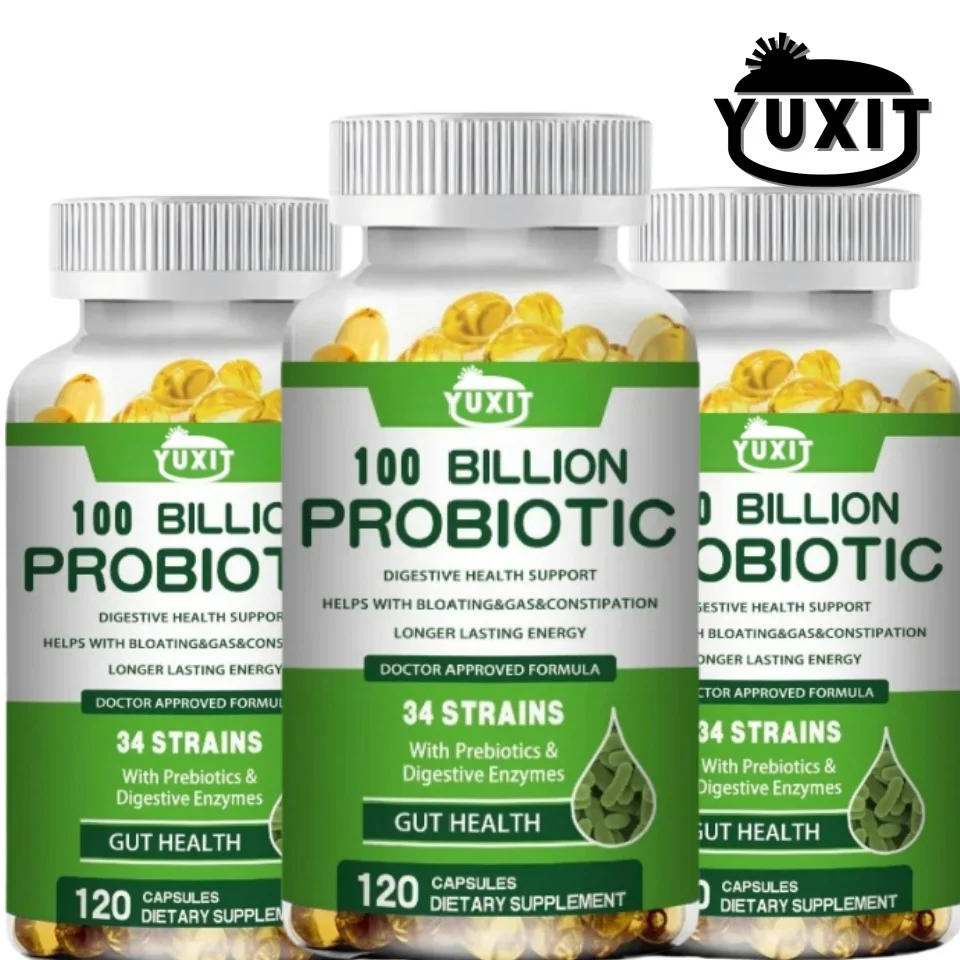 Prebiotics Enzyme Capsules-with Probiotics & Prebiotics 30/60/120 Capsules Non-GMO and Gluten Free Supplement