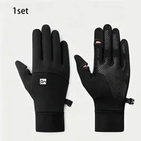 Ski Liner Gloves 1 Pair, Touchscreen Winter Gloves with Anti-Slip Palm, High Elastic Gloves for Men Women, Flip Fingertip Design 2