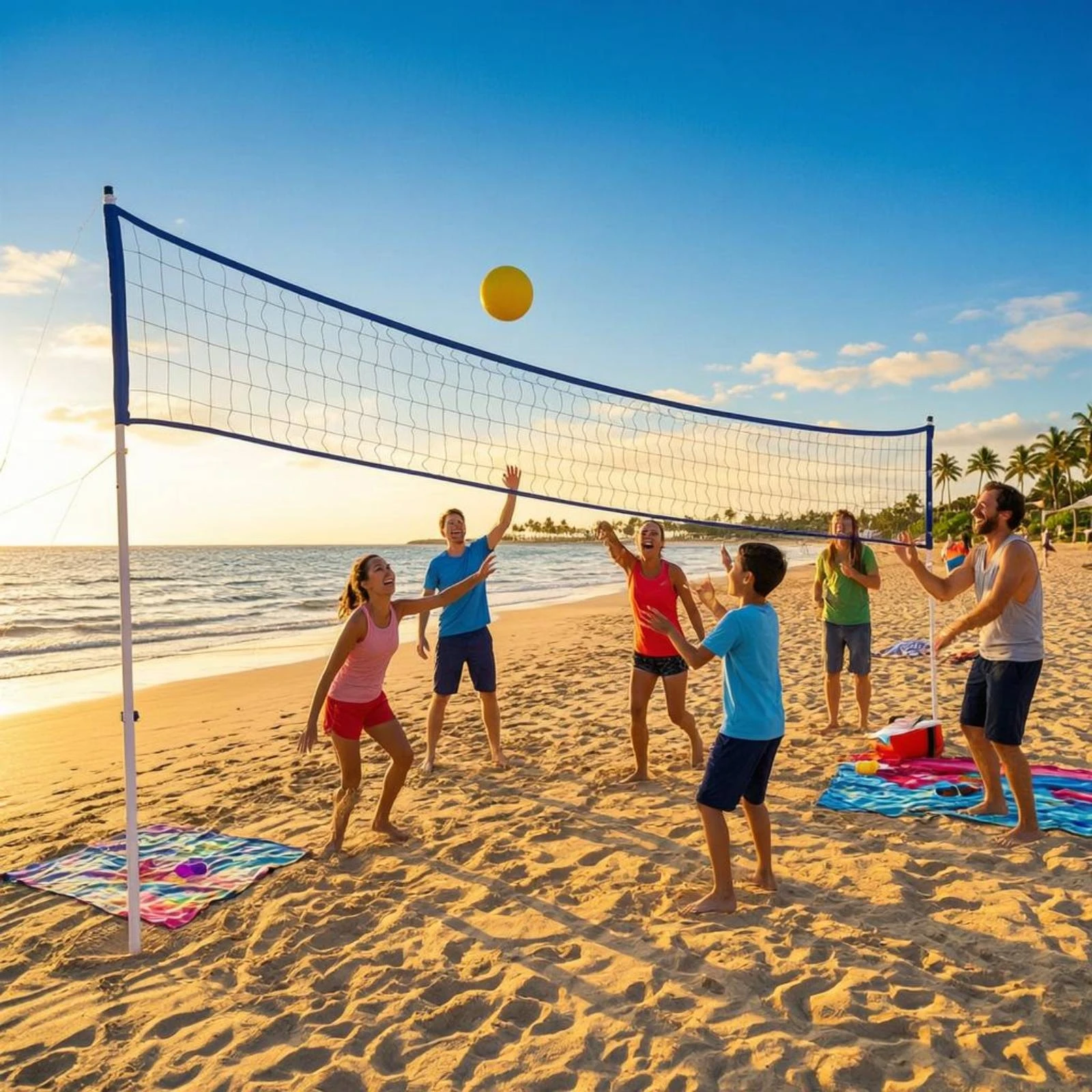 Portable Beach Volleyball Set 6