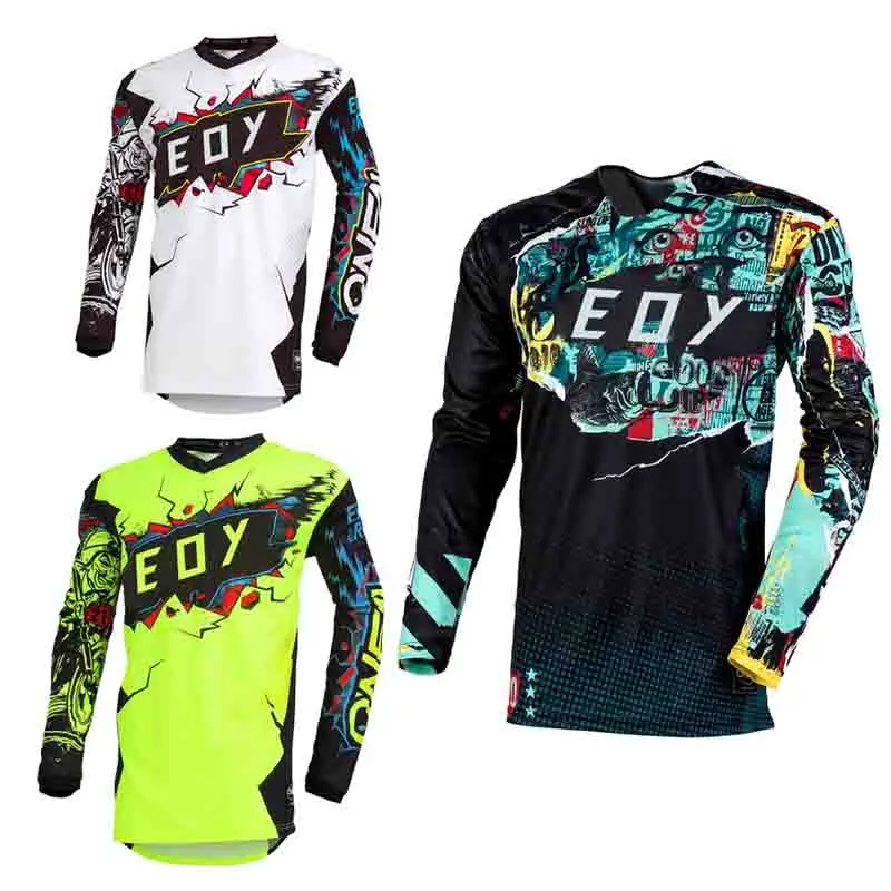 Cycling Jersey Men Long sleeve Motocross Mountain Bike MTB Shirts Offroad DH Motorcycle Clothing