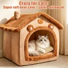Bear-Shaped Indoor Cat Bed House Set, with Free Catnip Pillow, Soft Plush Pet Bed for Small Dogs & Cats, Warm Cozy Cave Nest for Indoor Cats 1