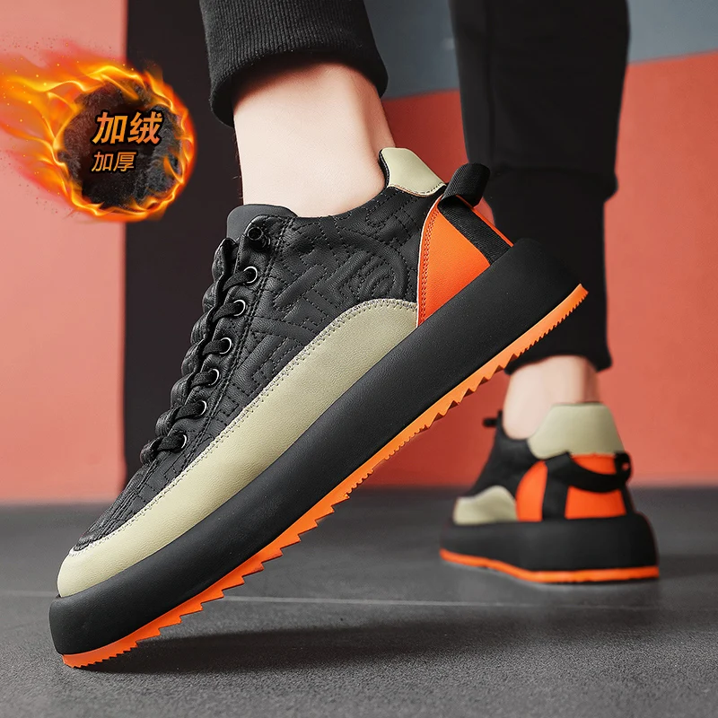 

Men's Warm Sneakers Autumn and Winter New Trend All-match Casual Sports Shoes Fashion Outdoor Lightweight Non-slip Cotton Shoes