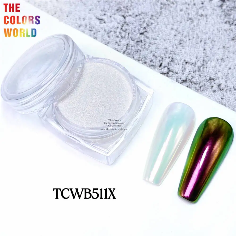 TCT-248 유니콘 화이트 카멜레온 멀티 크롬 네일 파우더 레인보우 매직 글리터 네일 아트 오로라 헨나