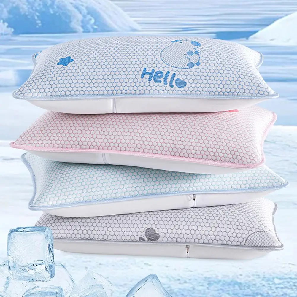 Summer Ice Silk Cooling Pillowcase with Cute Pattern - Breathable & Washable Cool-Touch Bedding