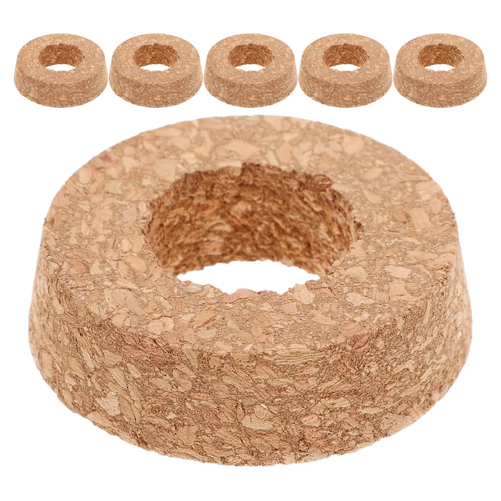 6 Pcs Indoor Hydroponic Vase Block Terrarium Cork Lid Wood for Bottles Glass Planter 6