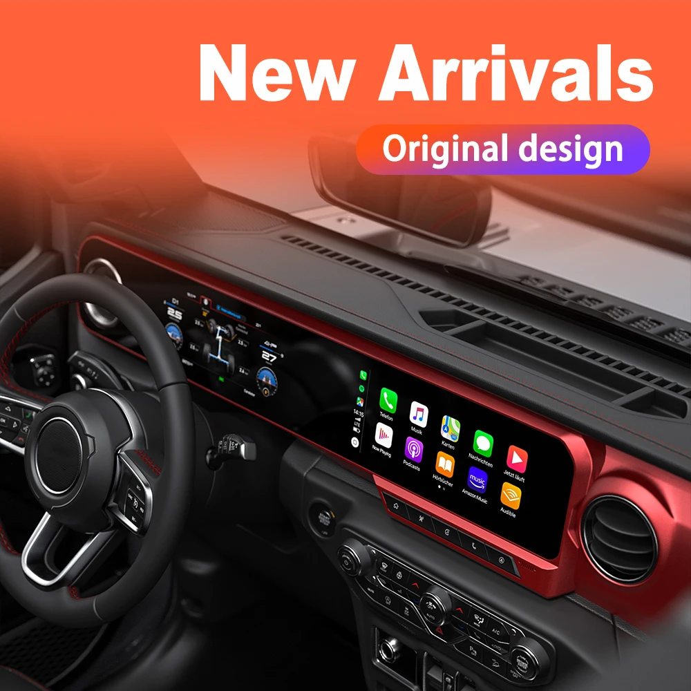 Digital Cluster Virtual Cockpit Car Multimedia Player Per Jeep Wrangler J-Max Jl Cruscotto Strumento Misuratore Di Velocità Schermo Linux