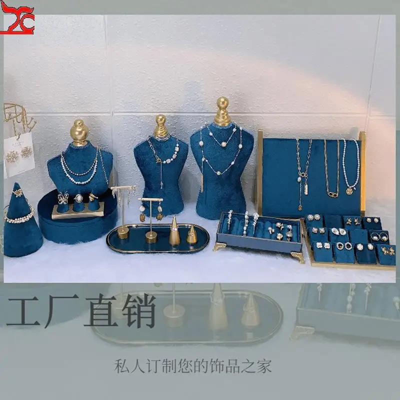 Espositore Per Anelli In Vetro E Velluto – Portagioie Con Coperchio Trasparente, 7 Scomparti, Blu Scuro, Ideale Regalo Per Donne E Ragazze - 4