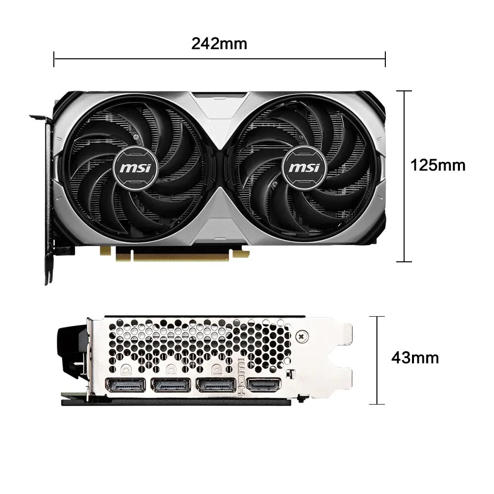 MSI GeForce RTX 4070 VENTUS 2X 12G OC Gaming Graphics Card 12G GDDR6X  192Bit PCI Express 4.0 HDMI DP 8Pin Desktop Video Card New - AliExpress