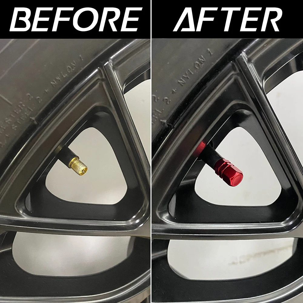 Aluminum Alloy Decorative Tire Valve Stem Caps - Dustproof Wheel Accessories for Cars, Motorcycles, and Bicycles