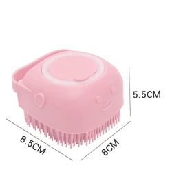 Premium Silicone Pet Bath and Massage Gloves - Soft, Safe, and Comfortable Grooming Accessories (Pink)