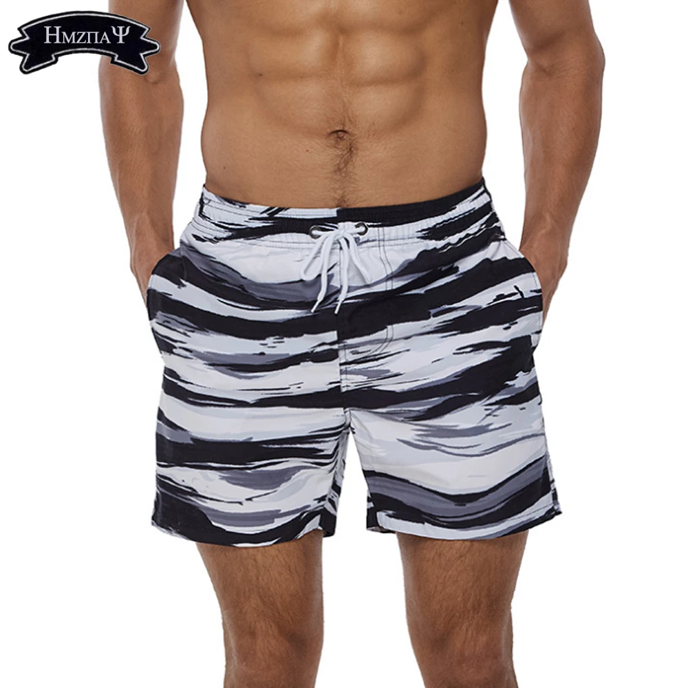 

Men's Quick-Drying Beach Shorts Casual Waterproof Swimsuit Running sports Fitness Surfing With Pockets And Zippered Quarter Pant