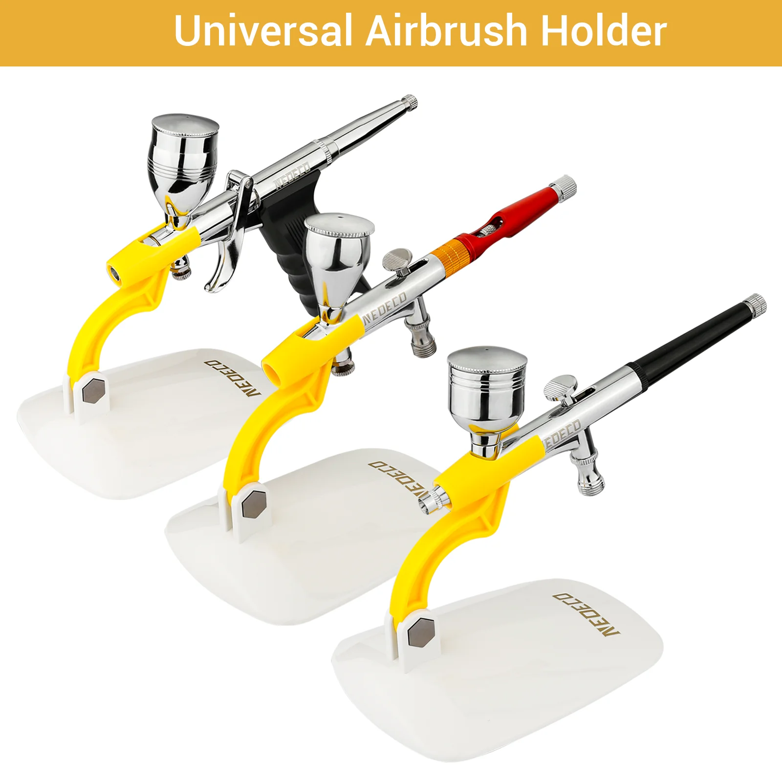 Universal Airbrush Holder, PVC Airbrush Stand, Multi-angle Fixing, Fit Neoeco, Iwata, Paasche, Badger, Grex and Generics Tools 4