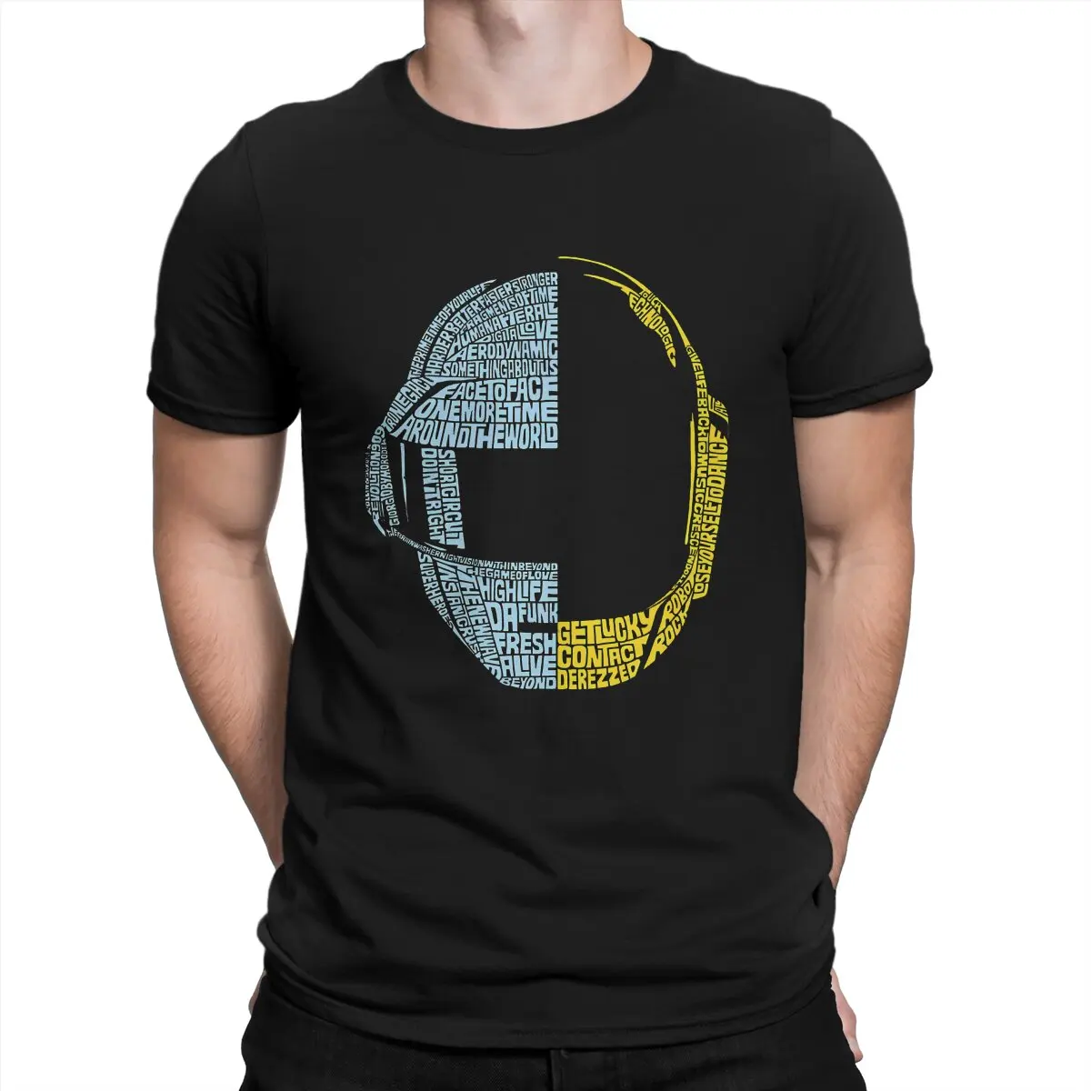 thumbnail image 1 of Camiseta retro vintage punk para hombre, banda de producción electrónica, cuello redondo, manga corta, algodón, 1 of 6