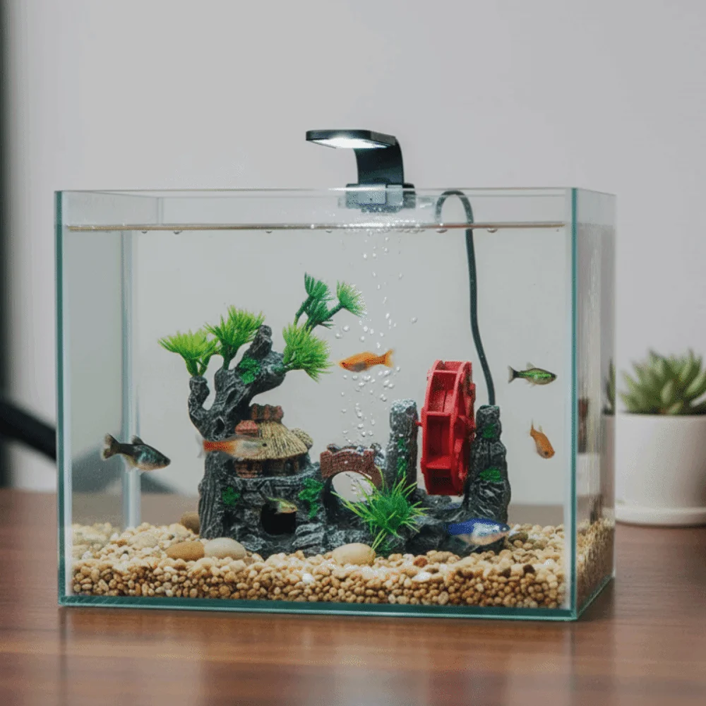 Garden Decor Simulation Fish Tank Ornament Natural Look Retro Rockery Statue Resin Artificial Aquarium Decoration Aquarium Setup