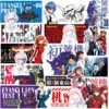 70/75/145PCS Black and White Sketch Neon Genesis Evangelion Stickers Classic Anime Decals for Notebook Skateboard Bike Sticker 4