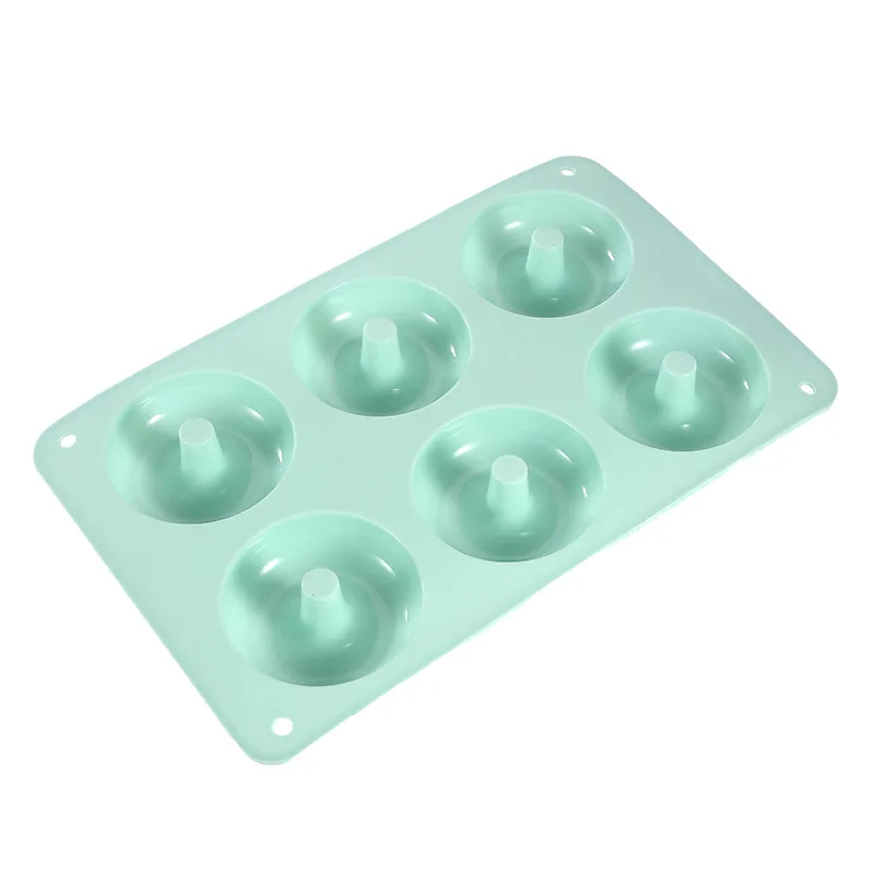 Stampo In Silicone Per Ciambelle - 6 Cavità - Verde - Antiaderente Per Forno E Microonde