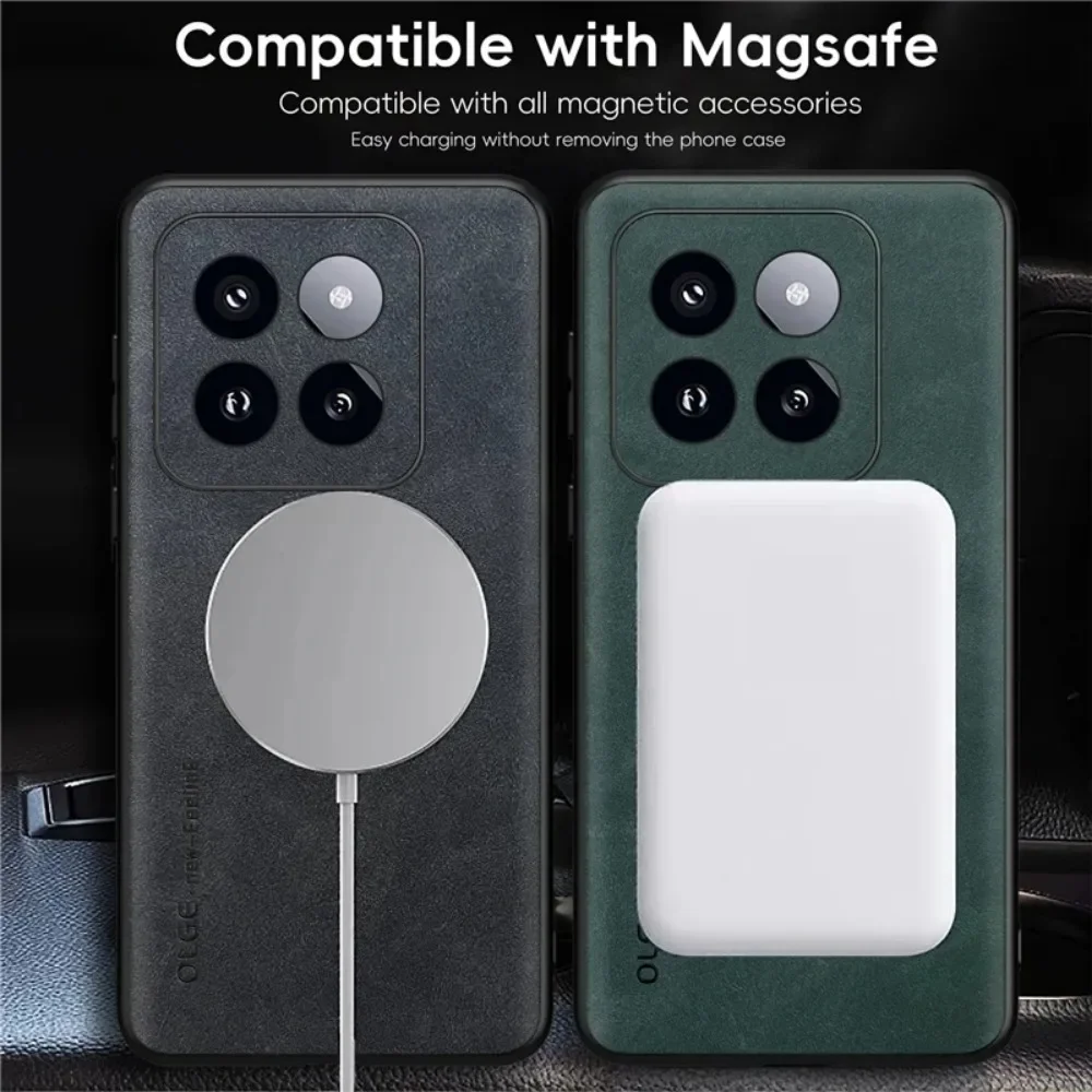 OLGE Premium Magnetic Leather Magsafe Phone Case