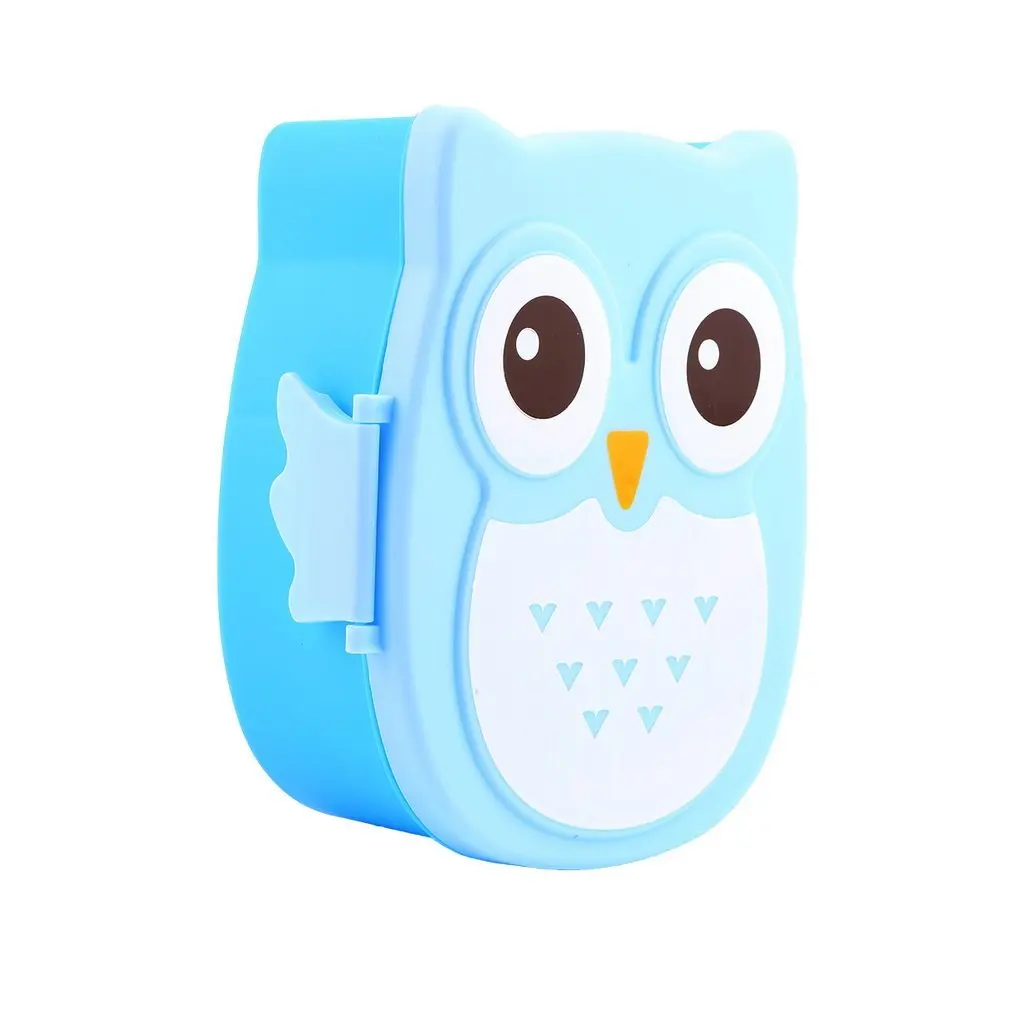 Microwave Cartoon Owl Lunch Box Food Storage Container Children Kids School Office Portable Bento Box