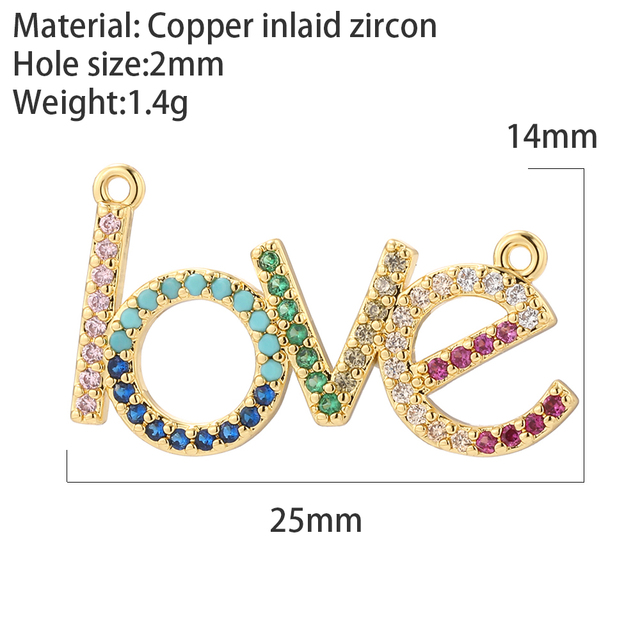 Family Gilr Boy Letter Charm for Jewelry Making Supplies Real Gold Plated CZ Dangle Diy Earring Necklace mama pendant
