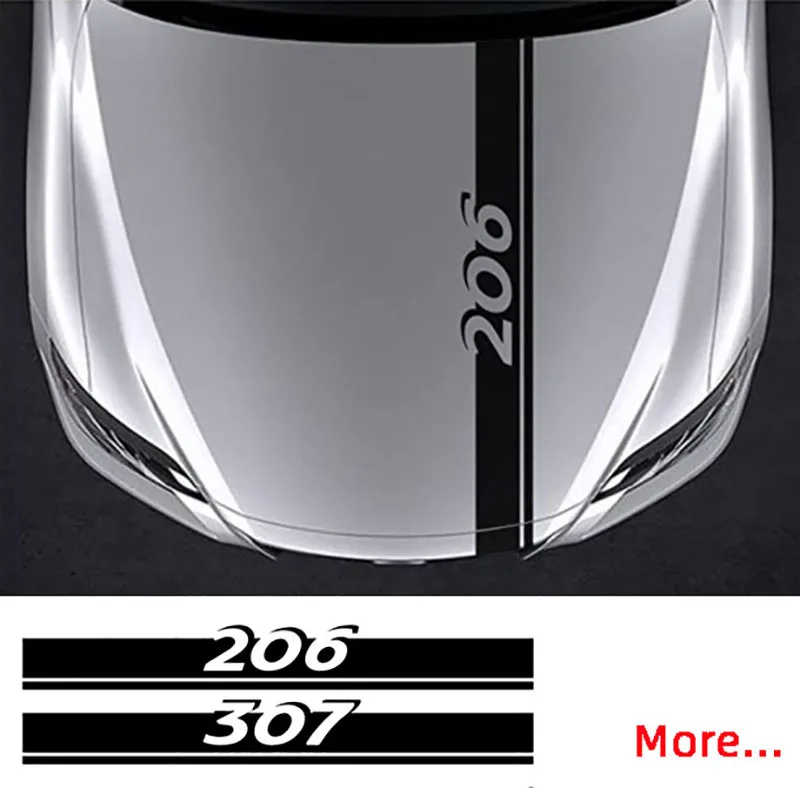 Per Peugeot 307 308 3008 206 207 Rifter Cofano Motore Copertura Decorazione Adesivi Pvc Trim Decalcomanie In Vinile Auto Esterno
