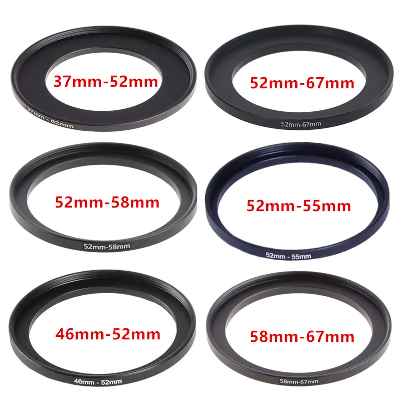 Camera Lens Filter Adapter Ring Step Up Down Ring Metal 55 mm