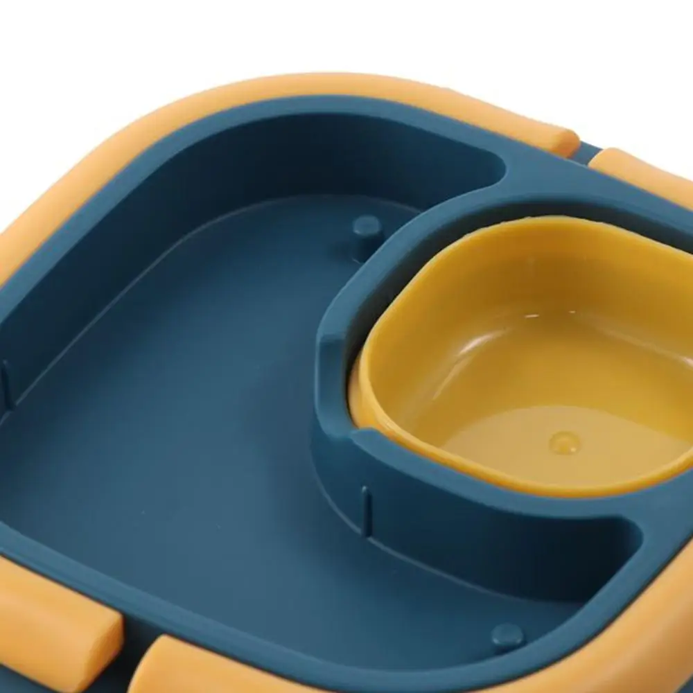 Plastic Student Lunch Box Large Capacity with Cutlery Sauce Box Microwavable Insulated Lunch Box,Plastic/Stainless Steel