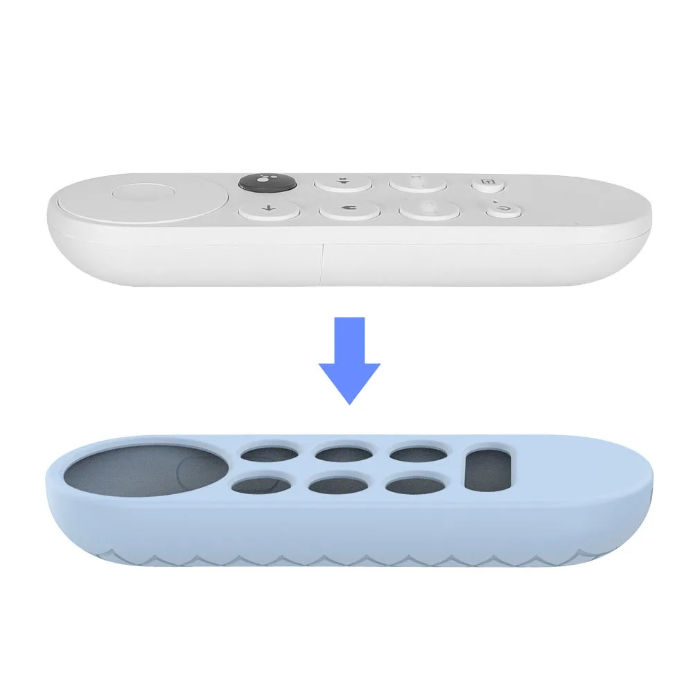 Silicone Remote Control Cover For Chromecast With Google TV Voice Remote Anti-Lost Case Chromecast