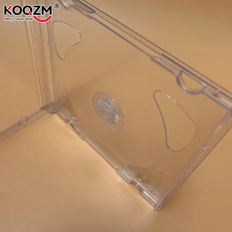 Clear Bottom CD Box Double Disc Black Bottom CD Empty Box Transparent Double-sided Case PP Bag For 2 Discs
