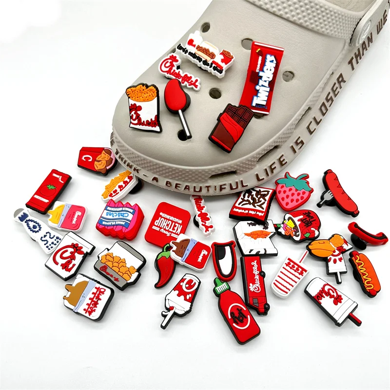 Pvc Food Shoe Decoration Chicken Nugget Crocs Crocs Chicken Charms