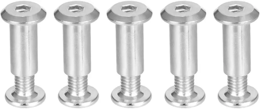 

Kidisoii Screw Post Fit for 5/16"(8mm) Hole Dia, Male M6x12mm Belt Buckle Binding Bolts Leather Fastener Stainless Steel 5 Sets