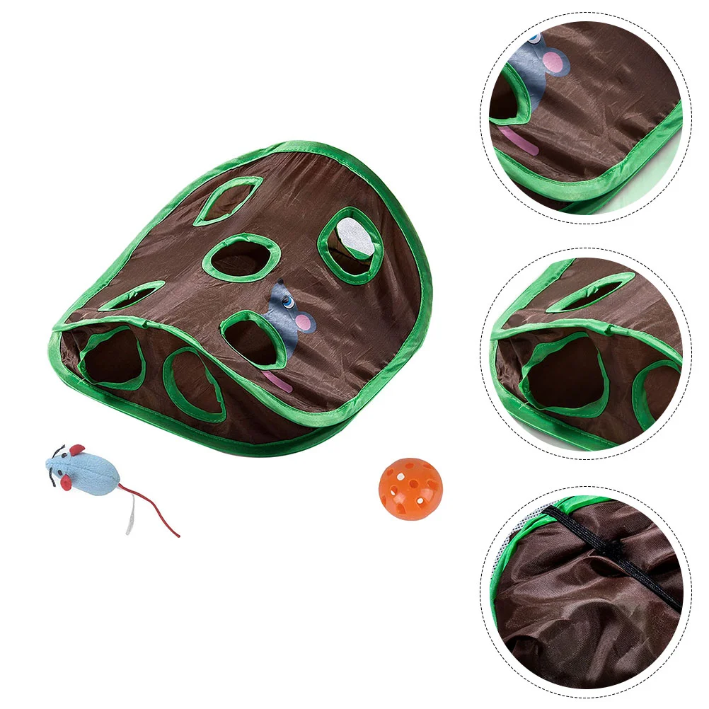 

1 Set of Interesting Cat Tunnel Exploration Toy Pet Supply with Mouse Ball Toy