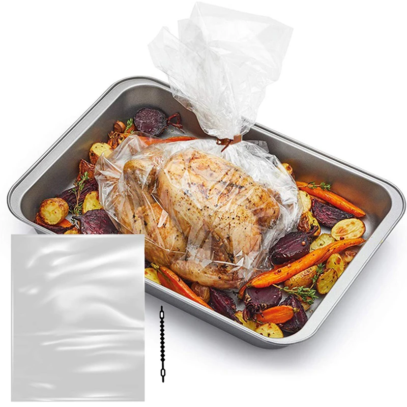 10/20pcs Heat Resistance Oven Bag Baking Turkey BBQ Nylon-Blend Microwave PET High Temperature Kitchen Tools 250*380mm