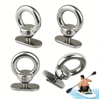 2pcs Kayak Rail Mount Accessories Sturdy Stainless Steel Tie Down Rail Mount Eyelet Precise Easy Installation Multifunctional 1